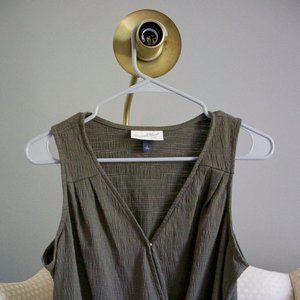 Olive green front tied blouse